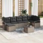 vidaXL Set di divani da giardino 7 pezzi con cuscini in rattan nero