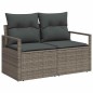 vidaXL Set di divani da giardino 7 pezzi con cuscini in rattan nero