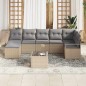 vidaXL Set da giardino con divano a 8 pezzi e cuscini in rattan polipropilene nero. vidaXL Set da giardino con divano a 8 pezzi e cuscini in rattan polipropilene nero.