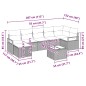 vidaXL Set da divano da giardino a 8 pezzi con cuscini in rattan sintetico grigio