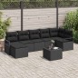 vidaXL Set divani da giardino 8 pezzi con cuscini in rattan beige