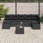 vidaXL Set divani da giardino 8 pezzi con cuscini in rattan beige