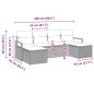 vidaXL Set Giardino 6 Pezzi con Cuscini Beige in Rattan Sintetico