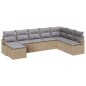vidaXL Set di divani da giardino da 8 pezzi con cuscini beige in polyrattan