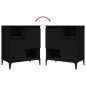 Credenze 3pz Nere 60x35x70 cm in Legno Multistrato Credenze 3pz Nere 60x35x70 cm in Legno Multistrato