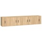 Set di Mobili Porta TV 4 pz Rovere Sonoma in Legno Multistrato