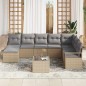 vidaXL Set divano da giardino 9 pezzi con cuscini in rattan sintetico nero.