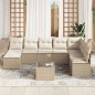 vidaXL Set di Divani da Giardino 9 Pezzi con Cuscini Marrone in Rattan Sintetico