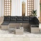 vidaXL Set di divani da giardino 9 pezzi con cuscini grigi in polyrattan