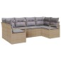 vidaXL Set da giardino di divani 6 pezzi con cuscini beige in rattan sintetico vidaXL Set da giardino di divani 6 pezzi con cuscini beige in rattan sintetico