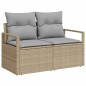 vidaXL Set da giardino di divani 6 pezzi con cuscini beige in rattan sintetico vidaXL Set da giardino di divani 6 pezzi con cuscini beige in rattan sintetico