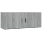Set di Mobili Porta TV 6 pz Grigio Sonoma in Legno Multistrato Set di Mobili Porta TV 6 pz Grigio Sonoma in Legno Multistrato