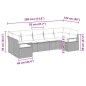 vidaXL Set da Giardino a 7 Pezzi con Cuscini Grigio Chiaro in Rattan Sintetico.