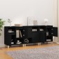 Credenze 3pz Nere 60x35x70 cm in Legno Multistrato Credenze 3pz Nere 60x35x70 cm in Legno Multistrato
