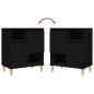 Credenze 3pz Nere 60x35x70 cm in Legno Multistrato Credenze 3pz Nere 60x35x70 cm in Legno Multistrato