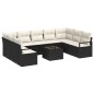 vidaXL Set Divano da Giardino 9 Pezzi con Cuscini in Rattan Sintetico Marrone. vidaXL Set Divano da Giardino 9 Pezzi con Cuscini in Rattan Sintetico Marrone.
