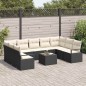 vidaXL Set Divano da Giardino 9 Pezzi con Cuscini in Rattan Sintetico Marrone. vidaXL Set Divano da Giardino 9 Pezzi con Cuscini in Rattan Sintetico Marrone.