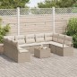 vidaXL Set da giardino con 10 pezzi e cuscini marroni in rattan sintetico