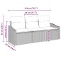 vidaXL Set divano da giardino 3 pezzi con cuscini vitaXL in rattan sintetico nero vidaXL Set divano da giardino 3 pezzi con cuscini vitaXL in rattan sintetico nero