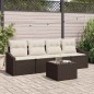 vidaXL Set Divano da Giardino a 5 pezzi con Cuscini Marrone Polirattan
