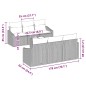 vidaXL Set da Giardino 7 Pezzi con Cuscini Grigio in Rattan Sintetico