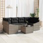 vidaXL Set di divani da giardino 7 pezzi con cuscini grigio polyrattan vidaXL Set di divani da giardino 7 pezzi con cuscini grigio polyrattan