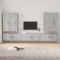 Set di Mobili Porta TV 7 pz Grigio Sonoma in Legno Multistrato Set di Mobili Porta TV 7 pz Grigio Sonoma in Legno Multistrato