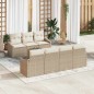 vidaXL Set di Divani da Giardino da 8 Pezzi con Cuscini Beige in Rattan Sintetico vidaXL Set di Divani da Giardino da 8 Pezzi con Cuscini Beige in Rattan Sintetico