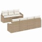 vidaXL Set di Divani da Giardino da 8 Pezzi con Cuscini Beige in Rattan Sintetico vidaXL Set di Divani da Giardino da 8 Pezzi con Cuscini Beige in Rattan Sintetico