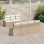 vidaXL Set di Divani da Giardino da 8 Pezzi con Cuscini Beige in Rattan Sintetico vidaXL Set di Divani da Giardino da 8 Pezzi con Cuscini Beige in Rattan Sintetico