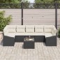 vidaXL Set di divani da giardino da 8 pezzi con cuscini in polyrattan nero
