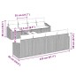 vidaXL Set divano da giardino 9 pezzi con cuscini grigio chiaro in rattan polimerico
