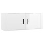 Set di Mobili Porta TV 6 pz Bianco Lucido in Legno Multistrato Set di Mobili Porta TV 6 pz Bianco Lucido in Legno Multistrato