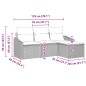 vidaXL Set da Giardino in 4 Pezzi con Cuscini Beige in Rattan Sintetico