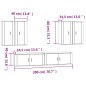 Set di Mobili Porta TV 6 pz Bianco Lucido in Legno Multistrato Set di Mobili Porta TV 6 pz Bianco Lucido in Legno Multistrato