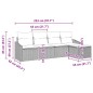 vidaXL Set di divani da giardino a 5 pezzi in rattan sintetico con cuscini beige.
