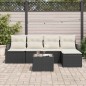 vidaXL Set da giardino 5 pezzi con cuscini, in rattan sintetico marrone