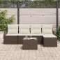 vidaXL Set divano da giardino 8 pezzi con cuscini grigi in polirattan.