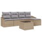 vidaXL Set di divani da giardino in 6 pezzi con cuscini in rattan polietilene nero. vidaXL Set di divani da giardino in 6 pezzi con cuscini in rattan polietilene nero.
