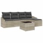 vidaXL Set Divano da Giardino 6 Pezzi con Cuscini Grigio in Rattan Sintetico.