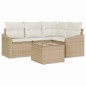 vidaXL Set divano giardino 5 pezzi con cuscini marroni in rattan sintetico vidaXL Set divano giardino 5 pezzi con cuscini marroni in rattan sintetico