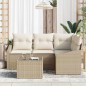 vidaXL Set divano giardino 5 pezzi con cuscini marroni in rattan sintetico vidaXL Set divano giardino 5 pezzi con cuscini marroni in rattan sintetico