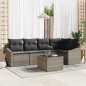 vidaXL Set di divani da giardino 5 pezzi con cuscini in rattan nero vidaXL Set di divani da giardino 5 pezzi con cuscini in rattan nero