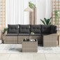 vidaXL Set di divani da giardino 5 pezzi con cuscini in rattan nero vidaXL Set di divani da giardino 5 pezzi con cuscini in rattan nero