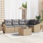 vidaXL Set divani da giardino 6 pezzi con cuscini neri in poly rattan vidaXL Set divani da giardino 6 pezzi con cuscini neri in poly rattan