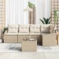 vidaXL Set Giardino 6 Pezzi con Cuscini in Rattan Sintetico Marrone