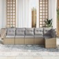 vidaXL Set di divani da giardino in 6 pezzi con cuscini beige in rattan sintetico vidaXL Set di divani da giardino in 6 pezzi con cuscini beige in rattan sintetico