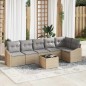 vidaXL Set da Giardino da 7 Pezzi con Cuscini in Rattan Sintetico Nero vidaXL Set da Giardino da 7 Pezzi con Cuscini in Rattan Sintetico Nero