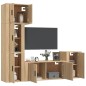 Set di Mobili Porta TV 5 pz Rovere Sonoma in Legno Multistrato