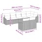 vidaXL Set di divani da giardino da 8 pezzi con cuscini grigio chiaro in rattan.